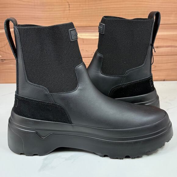 Hunter Explorer Lug Chelsea Leather Boot Black Women's size 9 US - NEW - Picture 13 of 13